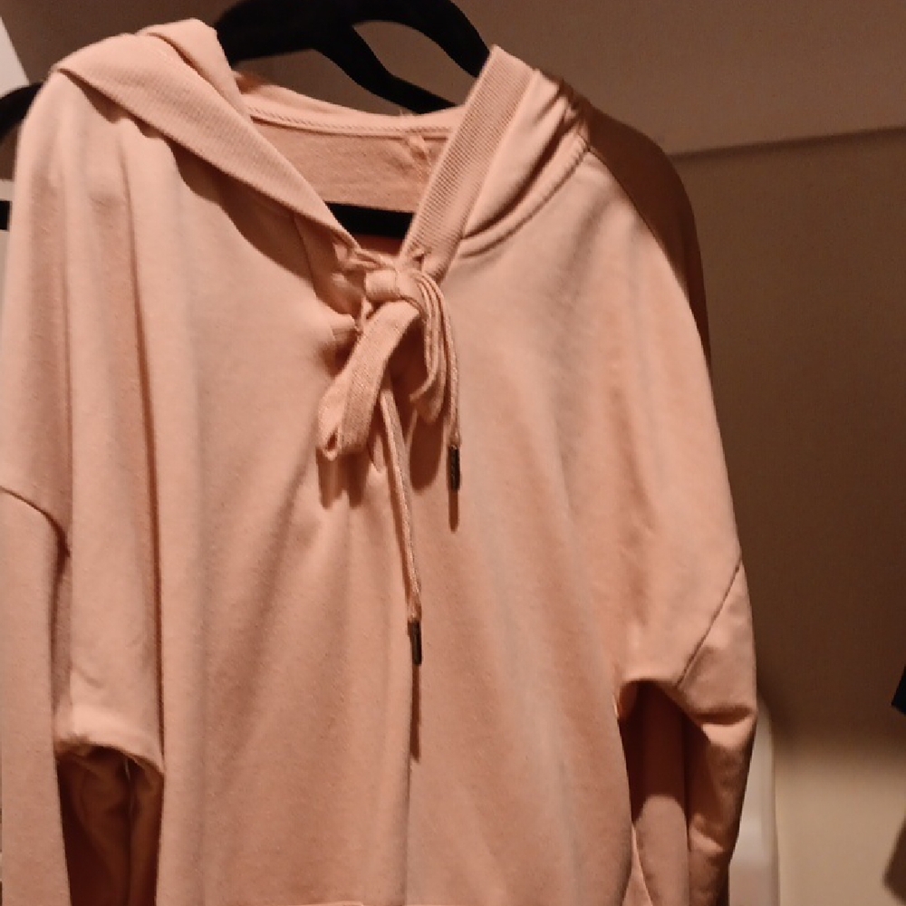 Women's Pink Hoodie Top